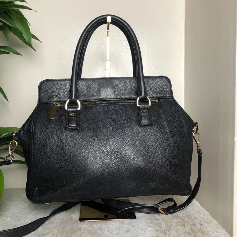 Michael Kors Black Leather Astrid Satchel - Picture 2 of 16